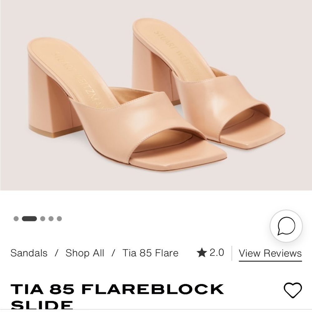 Stuart Weitzman TIA 85 FLAREBLOCK SLIDE